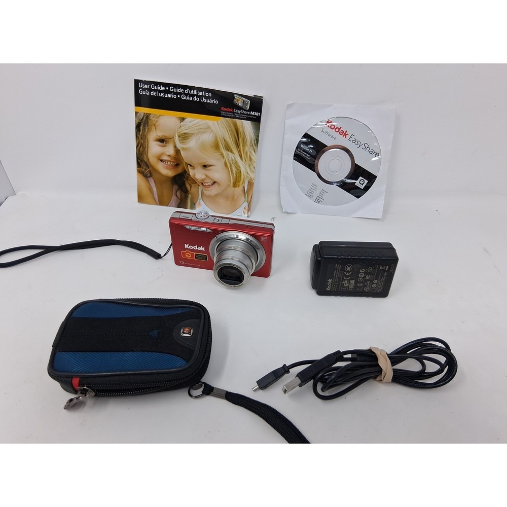 Kodak Easyshare M381 RED 12.4MP Digital Camera w/ 5x Optical Zoom 3-inch LCD. X